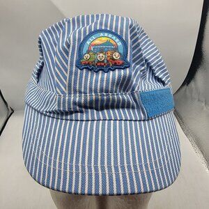 Thomas And Friends Conductor Hat Blue White Stripe Adjustable Cap For Kids